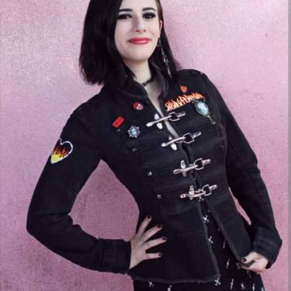 SOLD! ⭐️Vintage tripp nyc custom hellfire/stone temple pilots buckle jacket! - Picture 10 of 13